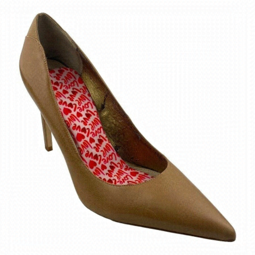 SAM EDELMAN Women's Light Brown Leather Dea Pointed Heel Pumps US 9.5M